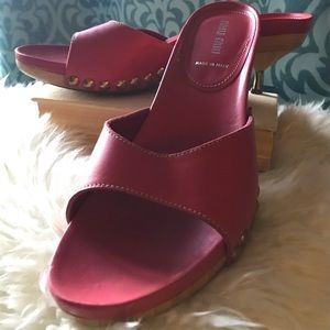 Miu Miu Retro Studded Wooden Kitten Heels